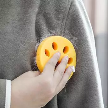 Средство для удаления волос для домашних животных, многоразовые двухсторонние силиконовые наклейки для одежды, сушилка для чистки, инструменты для стирки round shape оранжевый