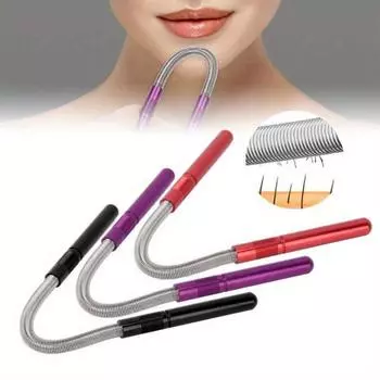 Средство для удаления волос с пружиной из нержавеющей стали, алюминиевая ручка, удобная и прочная, легко удаляет лишние волосы, создает гладкую кожу чёрный