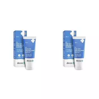 Средство для умывания лица Derma Co 1% Kojic Acid Face Wash I с ниацинамидом и альфа-арбутином I уменьшает темные пятна и пигментацию I для всех типов кожи - 100 мл (Упаковка из 2 шт.)