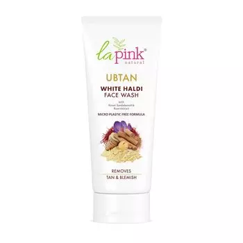 Средство для умывания лица La Pink Ubtan White Haldi | Формула на 100% свободна от микропластика | Удаление загара | Сияющая кожа | Все типы кожи | 100 мл