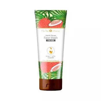 Средство для умывания с Медом, Личи и Витамином В3 (100 г), Face Wash for Her Honey Lychee Vitamin B3, Herbs & More
