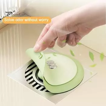 Средство для устранения запаха из сливного отверстия в полу Силиконовая прокладка для устранения запаха из сливного отверстия в полу Защита от насекомых Защита от засорения канализационного отверстия серый белый