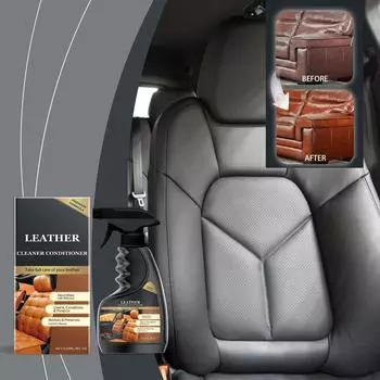 Средство по уходу за кожей, мебель, кожаная сумка, диван, автомобильное сиденье, чистка, дезактивация, очиститель для кожи 120 мл One Size чёрный