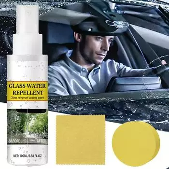 Средство против запотевания автомобильных стекол 100 мл. Водоотталкивающее покрытие для лобового стекла, спрей для очистки стекол в домашних условиях. Окно автомобиля. CHINA