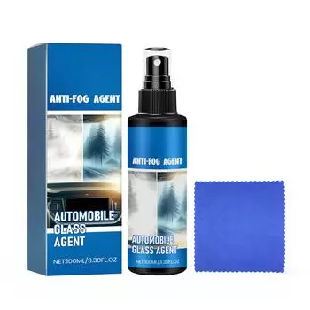 Средство против запотевания автомобильных стекол, обезжиривающее средство для лобового стекла, водоотталкивающее и предотвращающее запотевание масляной пленки, очиститель 100 мл One Size синий