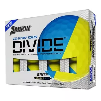 SRIXON 2020 TOUR DIVIDE Golf Balls Yellow x Blue 1 Dozen balls USA Direct Import Q-STAR Fluorescent/Matte (12 total) Yellow/Blue