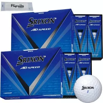 SRIXON AD SPEED White 2 Dozen Set Golf Balls 24 Balls 2024 Cleaning Sheet Set Original