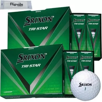SRIXON White 2 Dozen Set Golf Balls 24 Balls 2024 Комплект чистящих листов TRI-STAR Original белый