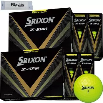 SRIXON Yellow 2 Dozen Set Golf Balls 24 Cleaning Sheet Set Z-STAR Original