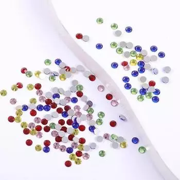 SS4 Кристалл без исправления плоская задняя часть ногтей Стразы для украшения ногтей 3D украшения для ногтей драгоценный камень 1440 шт./упак. белый