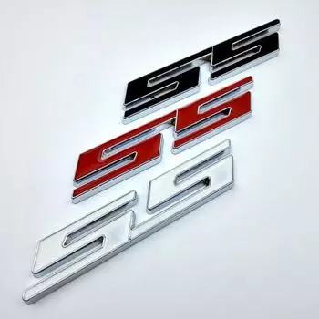 SS Автомобильная модифицированная металлическая наклейка на корпус автомобиля Наклейка на хвост автомобиля чёрный