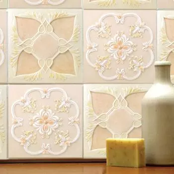SS DECO Наклейки на плитку Мозаичные наклейки 10 см x 10 см x 18 листов 6 узоров на выбор Цветочные наклейки Наклейки на стены Обои Интерьер Переделка листов