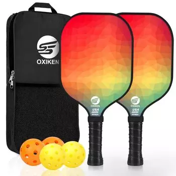 SS OXIKEN Pickleball Paddle Set of 2 USAPA Одобренная ракетка для пиклбола из углеродного волокна с полипропиленовым сотовым сердечником, впитывающая пот ручка 2 Outdoor