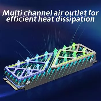 Ssd Heatsink Magnesium Aluminum Alloy Nvme Ngff Radiator Pc Efficient Cooler W/ Thermal Silicone Pad For Pc/Ps5