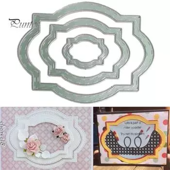 Сшитая рамка, металлические штампы для резки, сделай сам, бумажные карты для скрапбукинга, изготовление трафарета для альбома серебряный