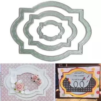 Сшитая рамка, металлические штампы для резки, сделай сам, бумажные карты для скрапбукинга, изготовление трафарета для альбома серебряный
