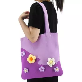 Сшитая вручную крючком тканая сумка на плечо, большая вместительная сумка, сумка для вязания крючком, женская сумка One Size розовый