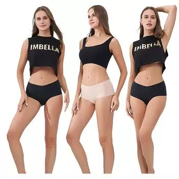 Сшитое женское нижнее белье бесшовное голый лед шелк дышащие трусы низкая талия сексуальные стринги S белый