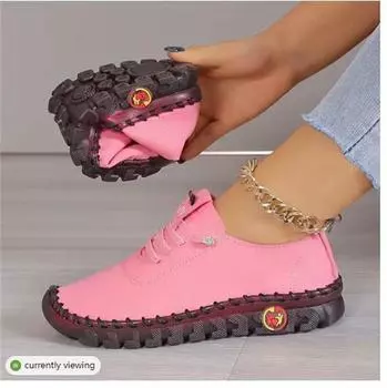 Сшитые вручную студенческие туфли большого размера, женские туфли на плоской подошве для мам, повседневная обувь 36 белый