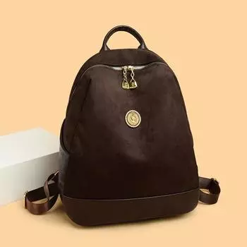 Сшитый рюкзак Anti-Theft женский рюкзак большой емкости школьный портфель для школьников чёрный