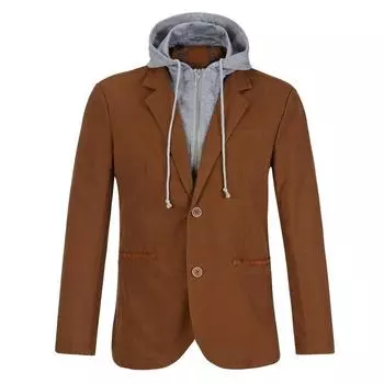 Сшитый съемный маленький костюм с шляпой, мужской повседневный пиджак на двух пуговицах, куртка размера плюс 6XL 6XL чёрный