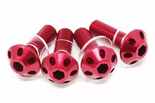 SSK ASB0104RD Machined Aluminum Screen Bolts, Set of 4, Red 4 bottles