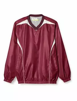 SSK Prejean с длинным рукавом и сетчатой подкладкой BWP1413 Красный x Белый O V-образный вырез (2210)