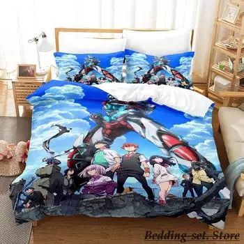 ssss gridman Bedding Set Single Twin Full Queen King Size Bed Set Adult Kid Bedroom Duvetcover Sets Anime parure de lit Bed 70x133cm 2pcs