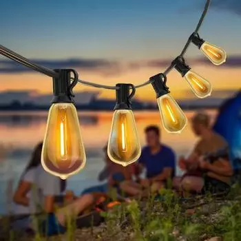 ST38 Уличные гирлянды, винтажные уличные светильники для патио с лампочками Эдисона, подключаемые подвесные светильники для дворовой вечеринки