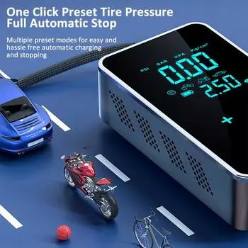 ST9616C FullTouchScreen Воздушный насос, устанавливаемый на транспортном средстве Портативный воздушный насос для автомобильного воздушного компрессора ST-9616A чёрный