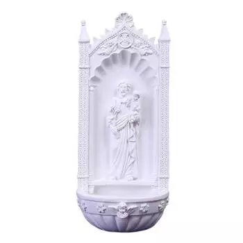 St Anthony Statue White Resin Religious Sculpture Saints Holy Statue Figurine For Book Shelve Study Room Home Decor Gifts