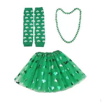 ST. День Патрика Костюм Комплект Украшения Зеленый Длинное Ожерелье Для Подарков Маскарад
