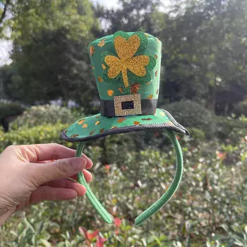 ST День повязки на голову с пайетками Клевер для ролевой игры в клубный карнавал