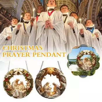 St. Mary s Pendant Christmas Gifts Christmas Decorations Prayer Acrylic Garden Decoration Suita W6Z7 B-One size