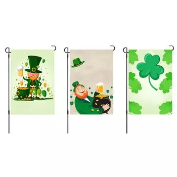 St Patricks Day Garden Flag Double Sided Washable Garden Flag Outdoor Decoration for Deck Po S010