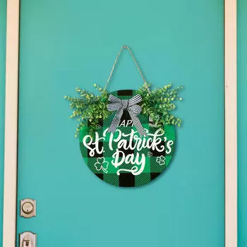 ST. Венок на День Святого Патрика, венок для подвешивания на дверь, искусственный фасад для фермерского дома