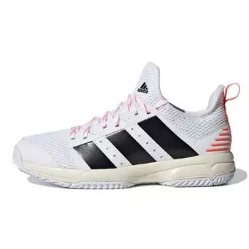 adidas Stabil J Белые Черные Солнечные Красные Детские Кроссовки Cloud-White Core-Black FZ4655 36