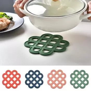 Стабильная структура Пластина Подставка Толстая Красивая Многоразовая Чашка Ужин коврик зелёный