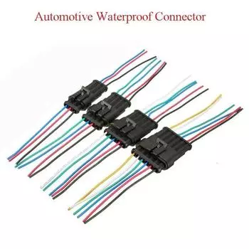 Стабильный 3/4//6-контактный водонепроницаемый автомобильный мотоцикл медный электрический разъем с проводом 10 см 4