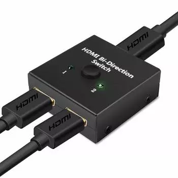 Стабильный HDMI-коммутатор 4K 60 Гц HDMI-селектор 1 вход 2 входа 1 выход Двунаправленный HDCP Ручное переключение PS4 Pro DVD-плеер Совместимость с HDTV [4K