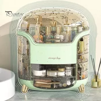 Стабильный ящик для хранения вещей, пылезащитный ящик для хранения косметики, ювелирных изделий, лака для ногтей, косметический органайзер, органайзер для общежития белый