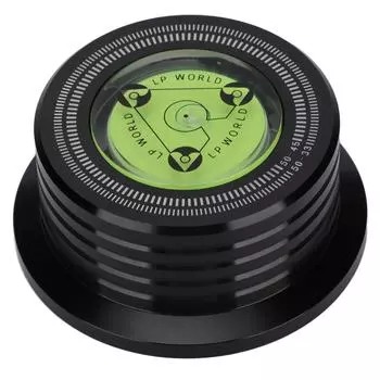 Стабилизатор веса пластинки, алюминиевый зажим для проигрывателя пластинок с пузырьковым выравниванием для проигрывателя пластинок LP чёрный