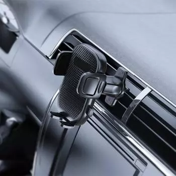 Stable Car Phone Holder 360 Degree Rotating Air Outlet Gps Mount Stand Metal Hook Bracket A193+x158 чёрный