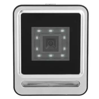Стационарный сканер штрих-кодов 1D QR 2D HandsFree Настольный считыватель штрих-кодов с USB-кабелем LED Light серебряный