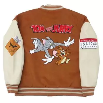 Стадионный джемпер Том и Джерри Лови и беги 62 см Рукав 50 см Окружность 57 см [Marushin] (L) Длина приблизительная. Длина приблизительная. (Плечо приблизительно. 20см)