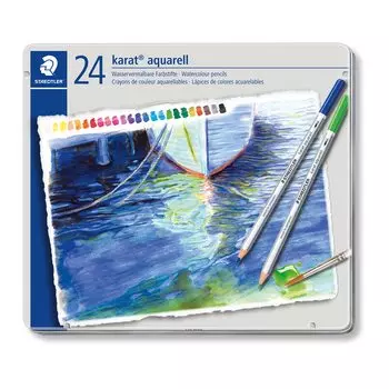 STAEDTLER Цветные 24 Акварельные Карато Акварель 125 M24 Карандаши, Цвета, Карандаши,