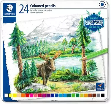 STAEDTLER Design Journey цветные карандаши 24 шт. цветные карандаши Design Journey 146C M24 на масляной основе [Товар]