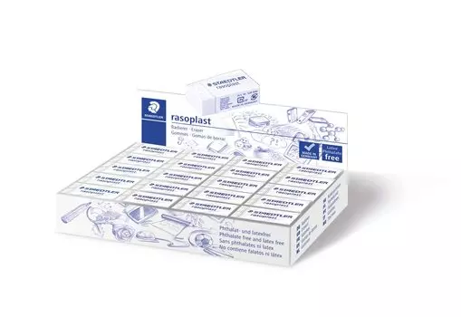 Ластик Staedtler Razoplast Poppy 40 шт. 526 B40 белый
