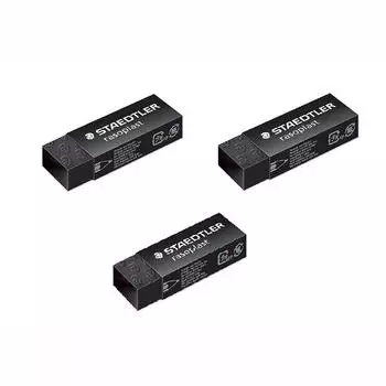 Staedtler Rasoplast Черный пластиковый резиновый ластик (3 шт. В упаковке)
