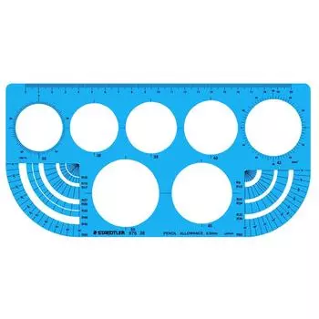 STAEDTLER Шаблон окружности линейка 1 шт 976 38